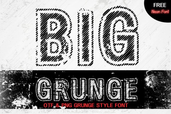 Big Grunge: The Ultimate Distressed Display Font for Bold Designs