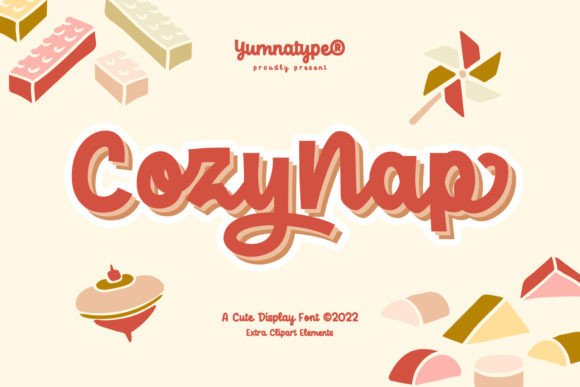 Cozy Nap: A Bold, Cute Display Font for Creative Projects