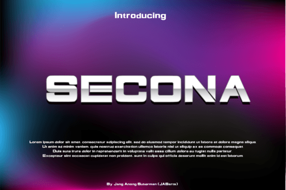 Secona: A Futuristic Display Font for High-Tech Branding