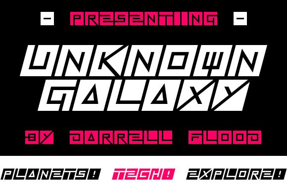 Unknown Galaxy: A Modern Tile Font for Tech & Space